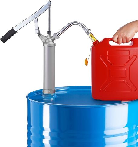 55 Gallon Drum Pump, All-Aluminum Lever-Action Barrel Pump, Fuel Transfer Barrel Pump for Diesel, Kerosene, Hydraulic Fluid, Rotary Siphon Oil Pump for Machinery Use, Fits 5–55 Gallon Drums in Saudi Arabia