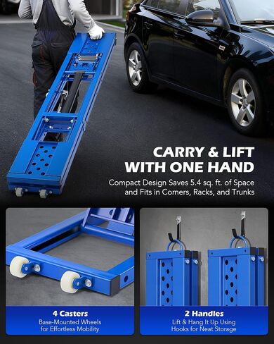 Orion Motor Tech Portable Car Lift with 7000lb Capacity, Adjustable Car Jack with 26.8 in Max Height for Sedan Pickup Truck SUV, Heavy-Duty 4 Post Portable Lift for Car with Auto Lock Extension Plates in Saudi Arabia