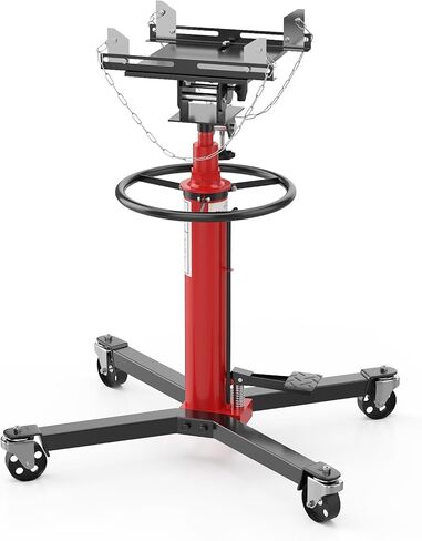 Transmission Jack,1320 LB Capacity,34"-68" Lifting Range, 2-Stage Hydraulic Telescopic Jack with Foot Pedal, 360° Swivel Wheels, Heavy-Duty for Auto Repair, Maintenance, Blue 31.9 * 25.6 Inch in Kuwait