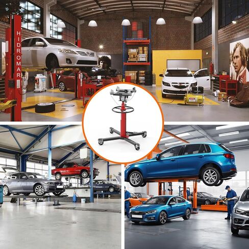 Transmission Jack,1320 LB Capacity,34"-68" Lifting Range, 2-Stage Hydraulic Telescopic Jack with Foot Pedal, 360° Swivel Wheels, Heavy-Duty for Auto Repair, Maintenance, Blue 31.9 * 25.6 Inch in Kuwait