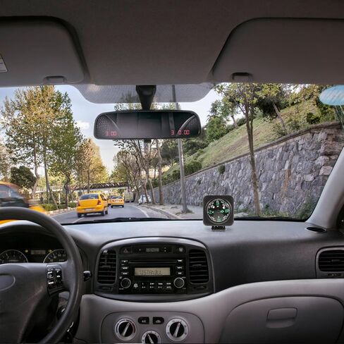 كرة بوصلة لوحة القيادة للسيارة من DOITOOL: بوصلة محمولة للسيارات، زينة مدمجة للوحة القيادة للسيارات والقوارب والاستخدام في الهواء الطلق، توجيه المشي لمسافات طويلة وركوب الدراجات in Kuwait