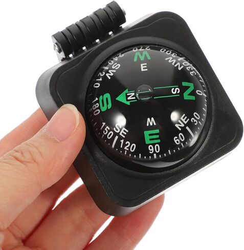 كرة بوصلة لوحة القيادة للسيارة من DOITOOL: بوصلة محمولة للسيارات، زينة مدمجة للوحة القيادة للسيارات والقوارب والاستخدام في الهواء الطلق، توجيه المشي لمسافات طويلة وركوب الدراجات in Kuwait