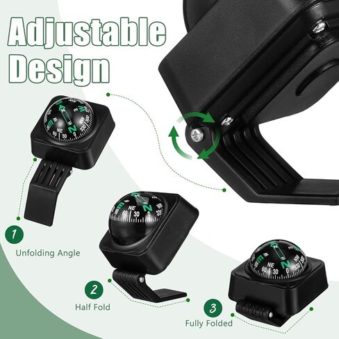 كرة بوصلة لوحة القيادة للسيارة من DOITOOL: بوصلة محمولة للسيارات، زينة مدمجة للوحة القيادة للسيارات والقوارب والاستخدام في الهواء الطلق، توجيه المشي لمسافات طويلة وركوب الدراجات in Kuwait