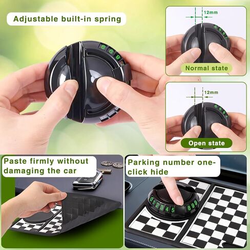 Multifunction Car Anti-Slip Mat, Rotatable Anti Skid Car Dashboard Pad with Temporary Parking Numbe, Universal Car Phone Holder, and Large Pad for Phones Sunglasses Keys Gadgets in Saudi Arabia
