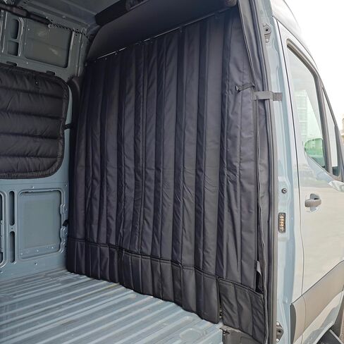 ستارة كابينة الخصوصية لسيارة Mercedes-Benz Sprinter ذات السقف العالي، 2007-حاليًا، شاشة مقسمة للكابينة وأماكن المعيشة، إغلاق مغناطيسي، بدون قضيب ستارة in Kuwait