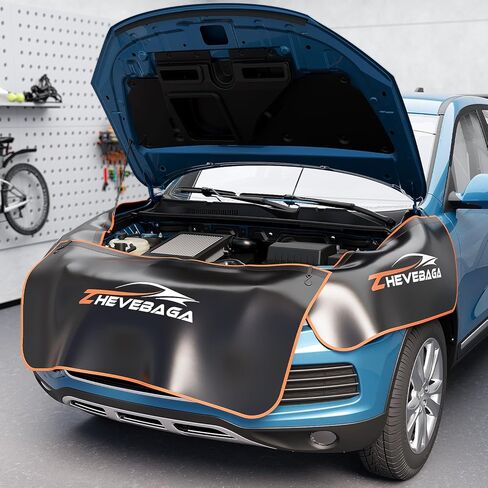 3 عبوات من أغطية الرفارف للميكانيكا - سجادات حماية لرفارف السيارة من الجلد المصنوع من الألياف الدقيقة مع خطافات وحماية مغناطيسية - مقاس XL in Kuwait