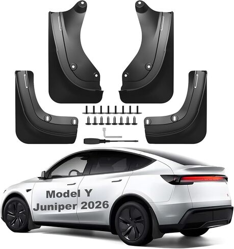 2026 Mud Flaps for Tesla Model Y Juniper Accessories Front and Rear ABS Mud Guards Set of 4, Includes All Hardware Installation Tools Accessories (Model Y Juniper 2025+) in Saudi Arabia