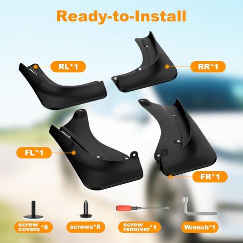 2026 Mud Flaps for Tesla Model Y Juniper Accessories Front and Rear ABS Mud Guards Set of 4, Includes All Hardware Installation Tools Accessories (Model Y Juniper 2025+) in Saudi Arabia
