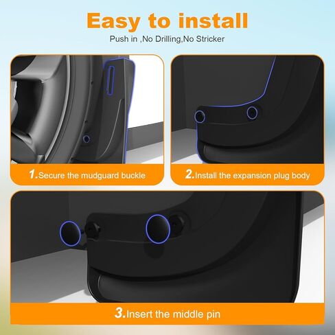 2026 Mud Flaps for Tesla Model Y Juniper Accessories Front and Rear ABS Mud Guards Set of 4, Includes All Hardware Installation Tools Accessories (Model Y Juniper 2025+) in Saudi Arabia