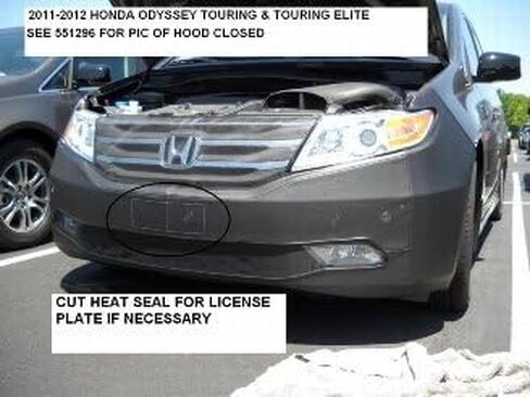 غطاء أمامي من قطعتين من Lebra باللون الأسود - حمالة صدر قناع السيارة - يناسب - Honda Odyssey Touring & Touring Elite 2011-2013 in Saudi Arabia