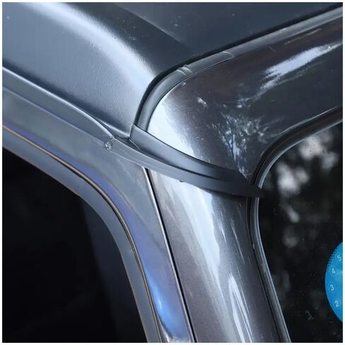 Car Roof Side Water Rain Gutter Diverters Extension Black Fits for Jeep Wrangler JL 2018-2024 Car Exterior Accessories in Saudi Arabia
