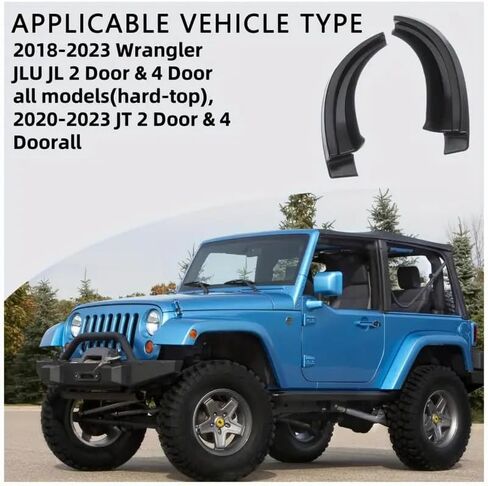 Car Roof Side Water Rain Gutter Diverters Extension Black Fits for Jeep Wrangler JL 2018-2024 Car Exterior Accessories in Saudi Arabia
