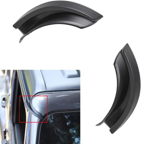 Car Roof Side Water Rain Gutter Diverters Extension Black Fits for Jeep Wrangler JL 2018-2024 Car Exterior Accessories in Saudi Arabia
