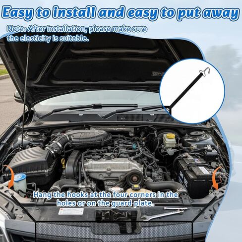 SATINIOR 2 Pcs 43"x29" Car Grill Mesh – Cuttable Automotive Grille, 4x4mm Diamond Grid Bug Screen with Bungee Cord, Hook for Car Automotive Grille, Radiator Protection, Debris Prevention in Saudi Arabia