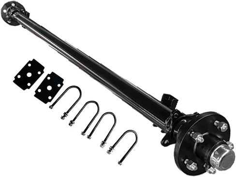 محور المقطورة 3500 رطل، 61HF 46SC، نمط الترباس 5x4.5، 5 العروة مقطورة تفريغ البضائع RV محور المرافق 3.5K محور القارب - 61 بوصة Hubface 46 بوصة مركز الربيع in Kuwait