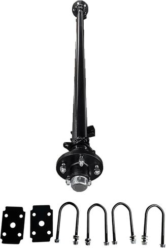 محور المقطورة 3500 رطل، 61HF 46SC، نمط الترباس 5x4.5، 5 العروة مقطورة تفريغ البضائع RV محور المرافق 3.5K محور القارب - 61 بوصة Hubface 46 بوصة مركز الربيع in Kuwait