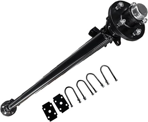 محور المقطورة 3500 رطل، 61HF 46SC، نمط الترباس 5x4.5، 5 العروة مقطورة تفريغ البضائع RV محور المرافق 3.5K محور القارب - 61 بوصة Hubface 46 بوصة مركز الربيع in Kuwait