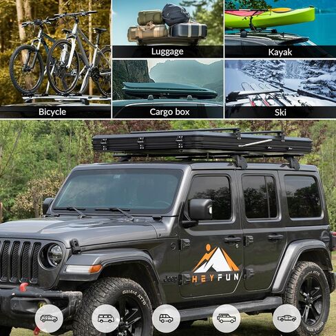 خيمة Adventurer Pro على السطح هيكل صلب مع منفذ USB، مظلة جانبية، رفوف أمتعة وأمطار قابلة للاستبدال للتخييم في 4 فصول، خيمة من الألومنيوم تتسع لـ 2-3 أشخاص على السطح لشاحنة جيب SUV Van Trailer in Kuwait