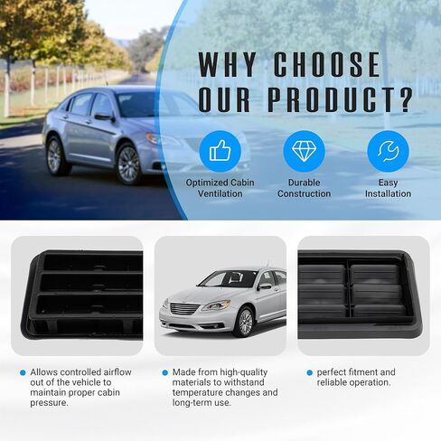 05058636AD Rear Bodyside Aperture Exhauster for Chrysler Dodge Jeep Wrangler JK 2010-2018 Rear Tailgate Air Vent Outlet Ventilation Net 5058636AD in Saudi Arabia