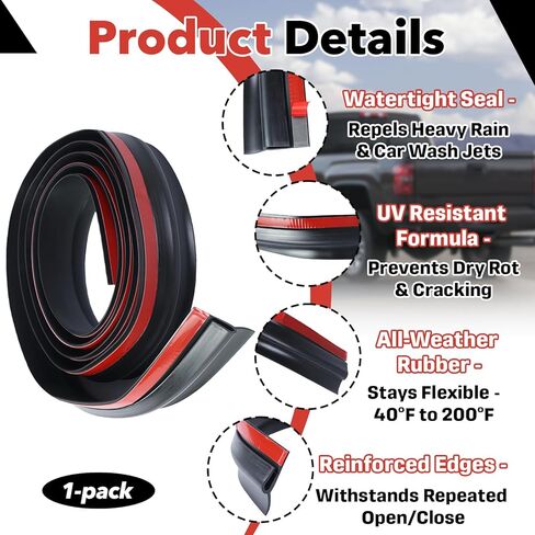 82792 Truck Cap Topper Seal，Compatible with Leer 100XQ 65",All Glass Rear Door Bottom Seal，Camper Shell Seal(for Truck Camper, Waterproof & Dustproof Sealing) in Kuwait