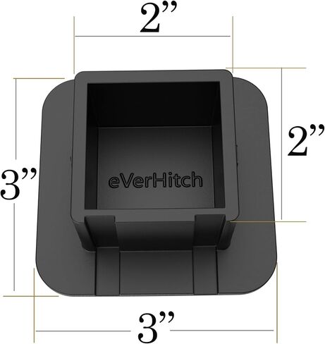 eVerHitch 2 بوصة غطاء وصلة وصلة مقطورة بعلم أسود أمريكي لأجهزة استقبال وصلة ربط 2 بوصة (علم أسود، مناسب لأجهزة استقبال 2 بوصة) in Kuwait