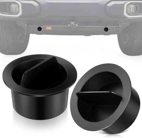 Baseplate Attachment Tab Receiver Cap Plug Replacement, Compatible with Blue Ox Removable Tab Baseplates, Black Plastic Protective Dust Cover for Tow Bar Receivers, 1 Pair in Saudi Arabia