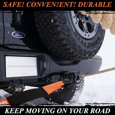 3 Inch Heavy Duty Tow Strap Recovery Kit 30ft Towing Strap, 35000 LBS Break Strength, 3/4" D Ring Shackles(2pcs)+Storage Bag, Tree Saver Strap for Truck Jeep SUV ATV in Saudi Arabia