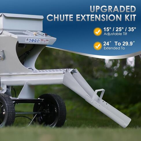 Concrete Mixer Chute Extension Compatible with Mud Mixer MMXR-3221, 18 Inch with Adjustable Angles (15°, 25°, 35°), Replaces MMAC-0133 in Saudi Arabia