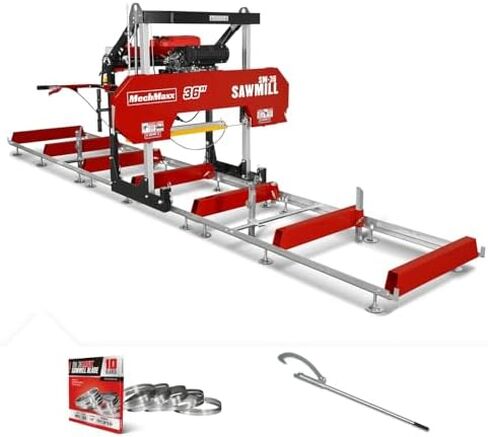 36 "Max Portable Sawmill ، Zonsen 25hp 750cc V-Twin Gas Engine ، عرض 36" ، طول المسار 20 ، (شفرات 10 ×) ، نموذج SM-36MAX in Kuwait