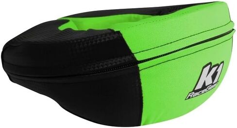 دعم الرقبة K1 RaceGear، مظهر كربوني، 360 درجة، مبطن، بوليستر، أسود/أخضر، مقاس شبابي، كل قطعة in Saudi Arabia