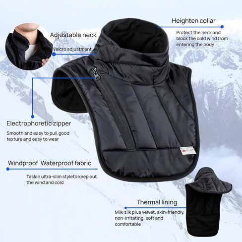 غطاء رقبة للدراجات النارية مقاوم للرياح لتدفئة الرقبة في الشتاء للرجال والنساء، غطاء رقبة حراري مبطن بالصوف للدراجات النارية، ركوب الدراجات في الهواء الطلق in Kuwait