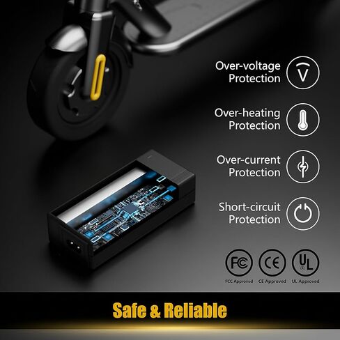 Carsty UL Certified 42V Electric Scooter Charger – Replacement for 36V Lithium Battery, 5-in-1 Plugs | Compatible with Jetson,Segway & Gotrax Electric Scooter Charger (Small) in Saudi Arabia