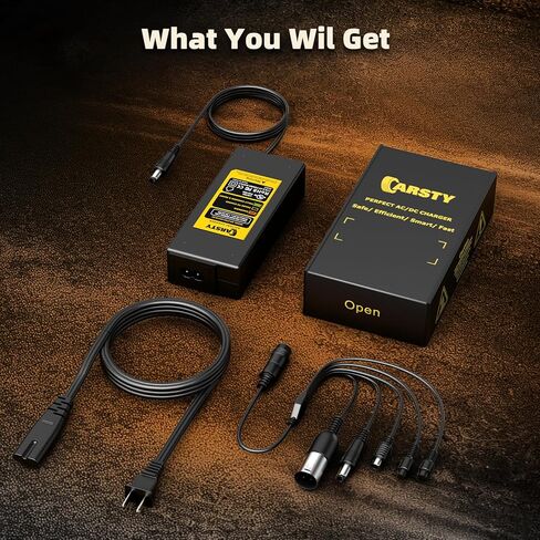 Carsty UL Certified 42V Electric Scooter Charger – Replacement for 36V Lithium Battery, 5-in-1 Plugs | Compatible with Jetson,Segway & Gotrax Electric Scooter Charger (Small) in Saudi Arabia