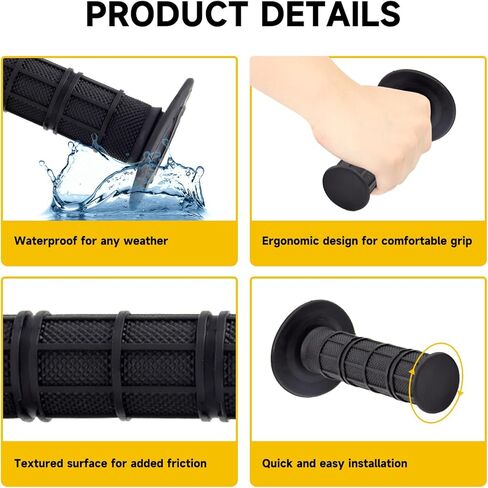 HIAORS ATV Handlebar Grips Compatible with Arctic Cat 250 Polaris Sportsman Recon Forman 450 Big Red ATV 4 Wheeler Quad Parts Left and Right 22mm 7/8'' in Kuwait