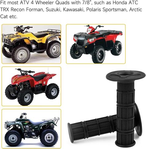 HIAORS ATV Handlebar Grips Compatible with Arctic Cat 250 Polaris Sportsman Recon Forman 450 Big Red ATV 4 Wheeler Quad Parts Left and Right 22mm 7/8'' in Kuwait