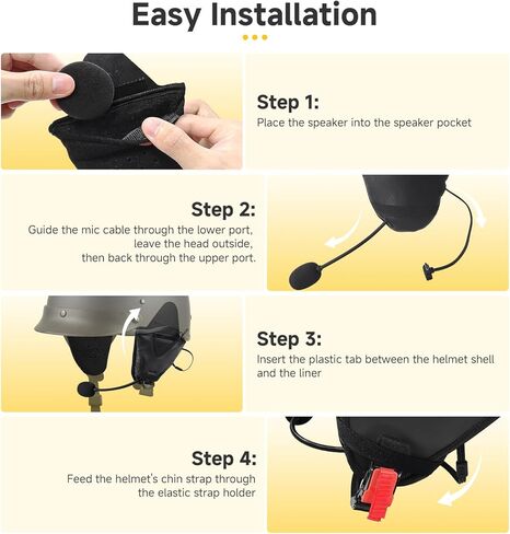 Moman HEB Half Helmet Speaker Pockets, Ear Pads for Motorcycle Helmet Headset Motorbike Headphone Helmet with Narrow or Wide Straps Blocks Wind Noise & Cold in Saudi Arabia
