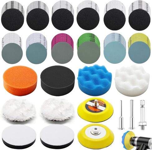 279pcs أقراص الصنفرة 1inch وطباق لإكسسوارات أدوات Dremel ، و 60-10000 ربط ورق الصنفرة الحلقية لتلميع Dremel ، مجموعة Sanding Bits لتلميع الراتنج/الصخور/صنع المجوهرات in Saudi Arabia