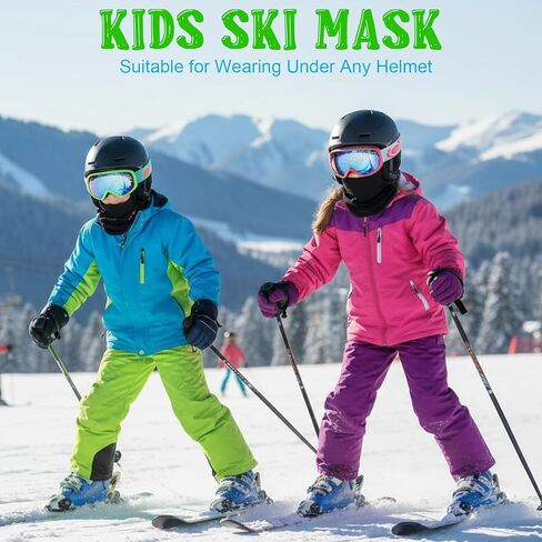 Kids Balaclava Ski Mask, Winter Windproof Fleece Full Face Mask for Boys Girls, Neck Warmers Ear Muffs Hats for Cold Weather in Saudi Arabia