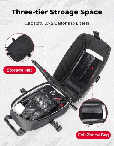 حقيبة خزان مطورة من KEMIMOTO متوافقة مع Can-Am Ryker 600 900 Sport Rally Edition استبدال #219400762، ملحقات وحقيبة هاتف محمول تعمل باللمس وحقيبة تخزين يومية in Kuwait