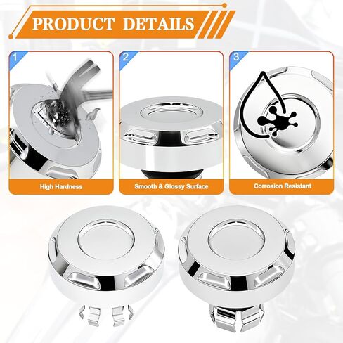 أغطية صواميل المحور الأمامي من الكروم، أغطية صواميل المحور لموديلات 2024-2025 Harley Davidson Touring Street Glide Road Glide CVO FLTRX FLHX، عبوتان in Kuwait