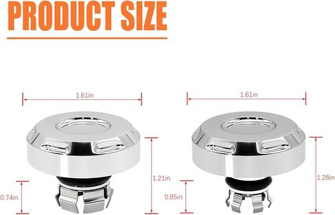 أغطية صواميل المحور الأمامي من الكروم، أغطية صواميل المحور لموديلات 2024-2025 Harley Davidson Touring Street Glide Road Glide CVO FLTRX FLHX، عبوتان in Kuwait