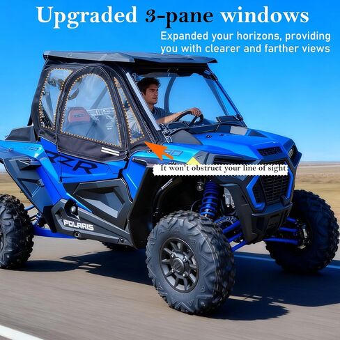 Soft Cab Enclosures Light Compatible with Polaris RZR XP 1000 / XP Turbo 2014-2023, XP Turbo 16-21/S 900 1000 16-19,YKK Zippers 3-Pane Window Waterproof in Saudi Arabia