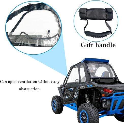 Soft Cab Enclosures Light Compatible with Polaris RZR XP 1000 / XP Turbo 2014-2023, XP Turbo 16-21/S 900 1000 16-19,YKK Zippers 3-Pane Window Waterproof in Saudi Arabia