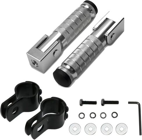 XINGWU M8 Motorcycle Foot Pegs 90 Degree Foldable Footpegs CNC Anti-Skid Footrest Universal for Yamaha Honda Suzuki Aprilia Electric Car Motorbike Mini Bike Dirt Pit Bike Passenger Pedal (Black) in Saudi Arabia