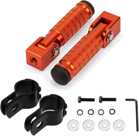 XINGWU M8 Motorcycle Foot Pegs 90 Degree Foldable Footpegs CNC Anti-Skid Footrest Universal for Yamaha Honda Suzuki Aprilia Electric Car Motorbike Mini Bike Dirt Pit Bike Passenger Pedal (Black) in Saudi Arabia