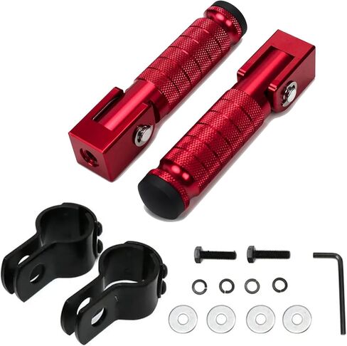 XINGWU M8 Motorcycle Foot Pegs 90 Degree Foldable Footpegs CNC Anti-Skid Footrest Universal for Yamaha Honda Suzuki Aprilia Electric Car Motorbike Mini Bike Dirt Pit Bike Passenger Pedal (Black) in Saudi Arabia