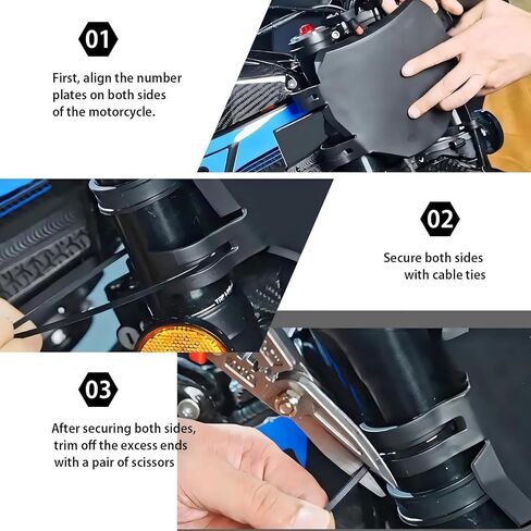 لوحة أرقام للدراجة الإلكترونية - لوحة دراجة كهربائية عالمية للانحدار لـ Q20، S1/S2/Y1/RX، X1S/X/X2، LBX، Sting MX3/MX4/MX5، XXX، Mantis، Dragster، Pro SS/SR/S، Soleil 01، RTR - أسود in Kuwait