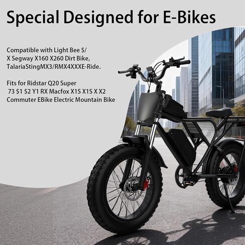 لوحة أرقام للدراجة الإلكترونية - لوحة دراجة كهربائية عالمية للانحدار لـ Q20، S1/S2/Y1/RX، X1S/X/X2، LBX، Sting MX3/MX4/MX5، XXX، Mantis، Dragster، Pro SS/SR/S، Soleil 01، RTR - أسود in Kuwait