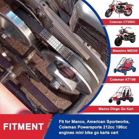 30 Series Go Kart Drive Belt for 212cc 196cc 6.5hp Coleman KT196 CK196 GK200 Manco Dingo TrailMaster Go Kart Cart Baja Warrior Mini Bike Manco 5959 Comet 203589 Murray 12-8487 Heavy Duty 3PCS in Saudi Arabia