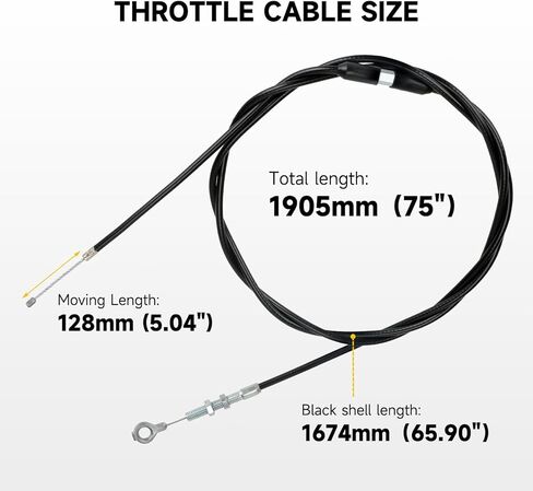 HIAORS 75 inch Go Kart Throttle Cable Kit Compatible with Predator 212cc 196cc VM22 VM24 GX160 GX200 6.5hp 5.5hp Engine Manco ASW American Sportworks Kandi Go Cart with Pedal Return Springs in Kuwait